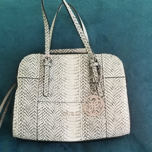 Guess Handbags - Black and White Guess Crossbody Bag.